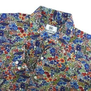 Kurt River Mens Slim Fit Large Floral Print Button Down Shirt Long Sleeve